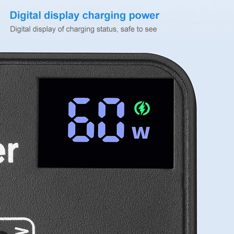 988A Multi-function DC 12V 5 Ports USB Digital Display Fast Charger, 988A