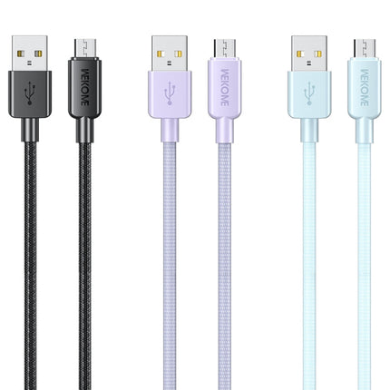 WEKOME WDC-03 Tidal Energy Series 3A USB to Micro USB Braided Data Cable, Length: 1m, USB to Micro USB