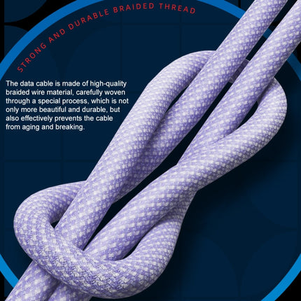 WEKOME WDC-03 Tidal Energy Series 3A USB to Micro USB Braided Data Cable, Length: 1m, USB to Micro USB