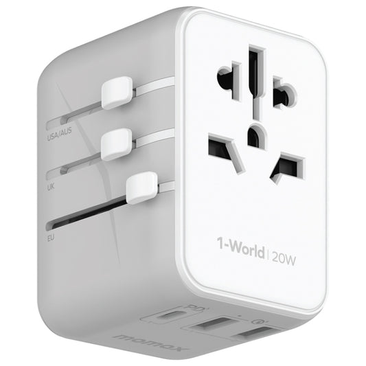 MOMAX UA11 1-World 20W PD Global Travel Fast Charger Power Adapter, UA11, UA11 (Black)