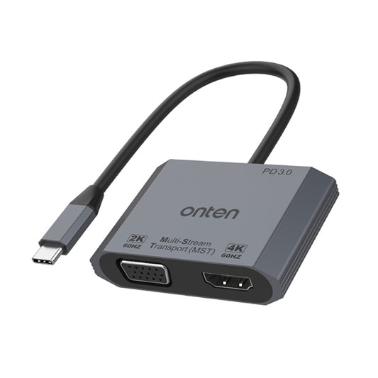 Onten M205 3 in 1 Type-C to HDMI+VGA+PD Fast Charge Video Converter, M205