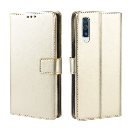 Retro Crazy Horse Texture Horizontal Flip Leather Case for Galaxy A70, with Holder & Card Slots & Photo Frame