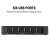 008 Multi-function DC5V/10A (Max) Output 6 Ports USB Detachable Charging Station Smart Charger, 008