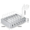 008 Multi-function DC5V/10A (Max) Output 6 Ports USB Detachable Charging Station Smart Charger