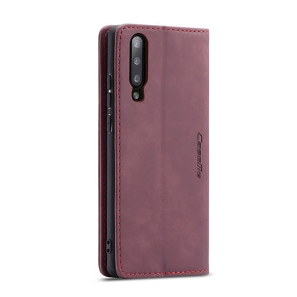 CaseMe-013 Multifunctional Retro Frosted Horizontal Flip Leather Case for Galaxy A70, with Card Slot & Holder & Zipper Wallet & Photo Frame