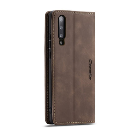 CaseMe-013 Multifunctional Retro Frosted Horizontal Flip Leather Case for Galaxy A70, with Card Slot & Holder & Zipper Wallet & Photo Frame