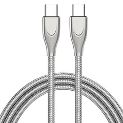 ADC-009 USB-C / Type-C to USB-C / Type-C Zinc Alloy Hose Fast Charging Data Cable, Cable Length: 1m, USB-C / Type-C to USB-C / Type-C