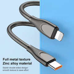 ADC-009 USB-C / Type-C to USB-C / Type-C Zinc Alloy Hose Fast Charging Data Cable, Cable Length: 1m, USB-C / Type-C to USB-C / Type-C