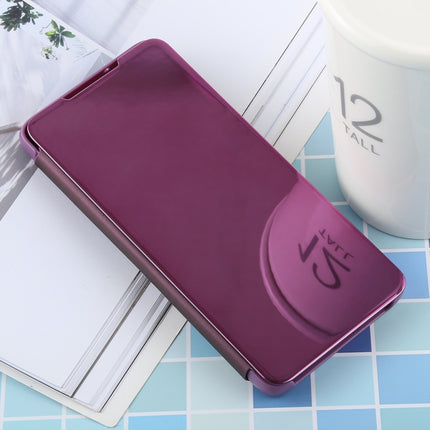 PU Electroplating Mirror Horizontal Flip Leather Case for Galaxy S10, with Holder