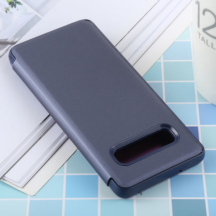 PU Electroplating Mirror Horizontal Flip Leather Case for Galaxy S10, with Holder