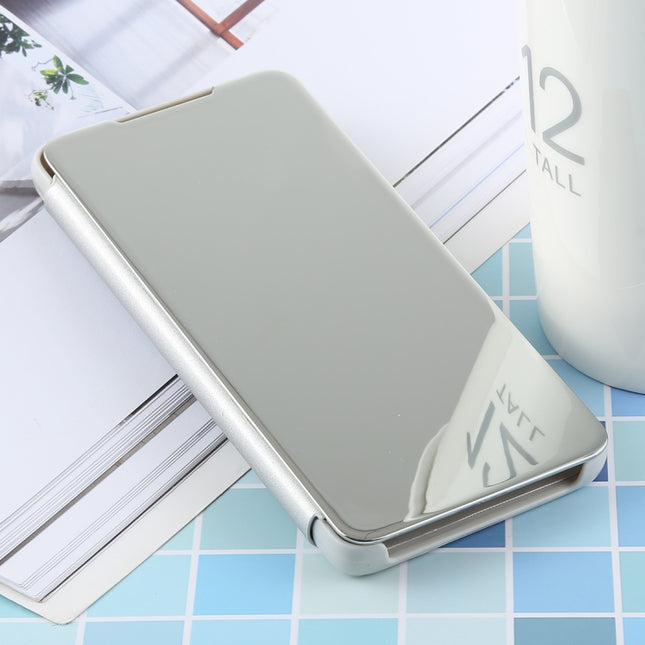 PU Electroplating Mirror Horizontal Flip Leather Case for Galaxy S10, with Holder