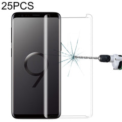 25 PCS For Galaxy S9 Plus Case Friendly Screen Curved Tempered Glass Film, For Galaxy S9 Plus