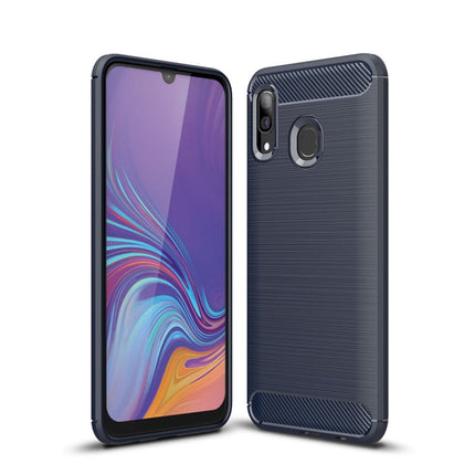 Brushed Texture Carbon Fiber Shockproof TPU Case for Galaxy A30