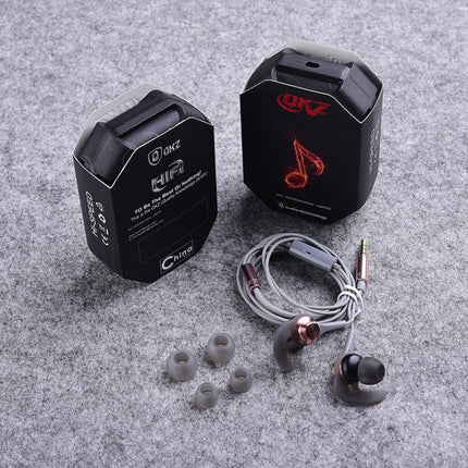 QKZ EQ1 CNC Metal Shark Fin Headphones Sports Music Headphones, Microphone Version