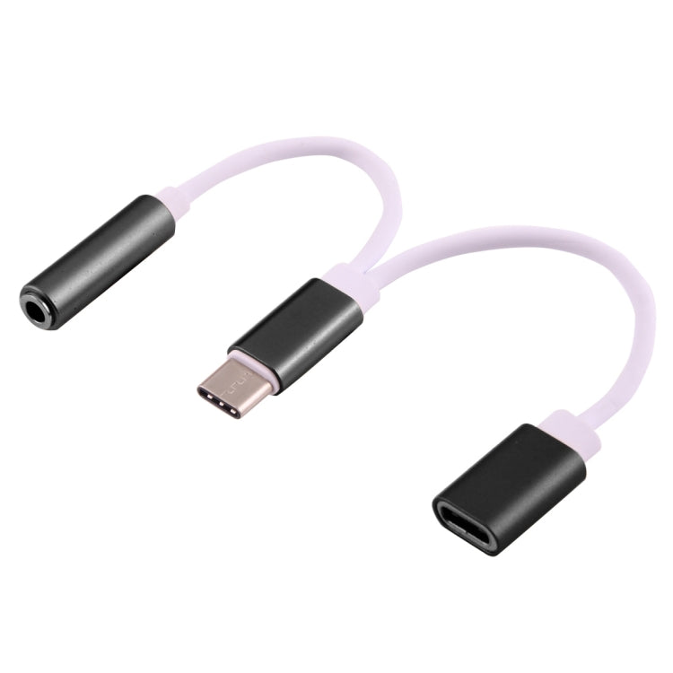 USB-C / Type-C Male to 3.5mm Female & Type-C Female Audio Adapter