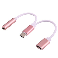 USB-C / Type-C Male to 3.5mm Female & Type-C Female Audio Adapter