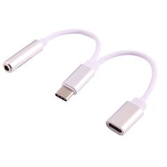 USB-C / Type-C Male to 3.5mm Female & Type-C Female Audio Adapter