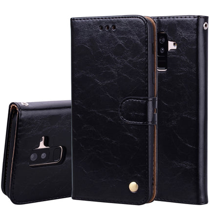 Business Style Oil Wax Texture Horizontal Flip Leather Case for Galaxy A6 Plus (2018), with Holder & Card Slots & Wallet, For Galaxy A6 Plus (2018)