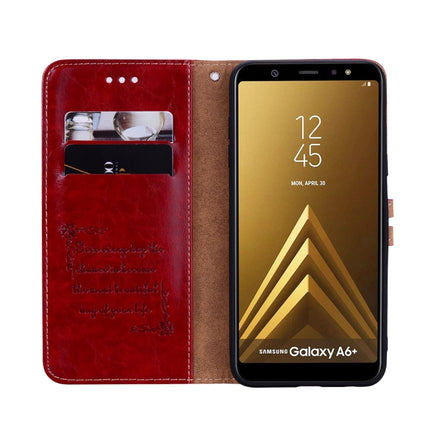 Business Style Oil Wax Texture Horizontal Flip Leather Case for Galaxy A6 Plus (2018), with Holder & Card Slots & Wallet, For Galaxy A6 Plus (2018)