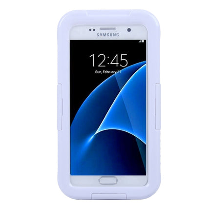 For Galaxy S7 / G930 IPX8 Plastic + Silicone Transparent Waterproof Protective Case with Lanyard