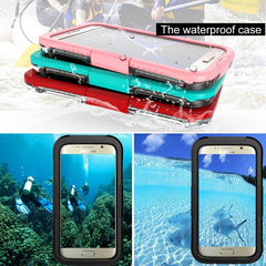 For Galaxy S7 Edge / G935 IPX8 Plastic + Silicone Transparent Waterproof Protective Case with Lanyard