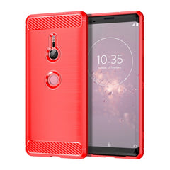 Brushed Texture Carbon Fiber Shockproof TPU Case for Sony Xperia XZ3, For Sony Xperia XZ3, Sony Xperia XZ3