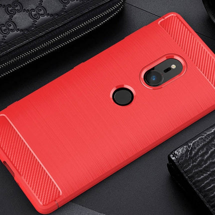 For Sony Xperia XZ2 Brushed Texture Carbon Fiber Shockproof TPU Protective Back Case, For Sony Xperia XZ2, Sony Xperia XZ2