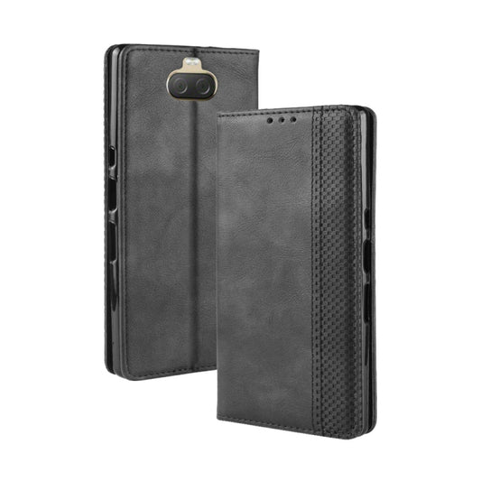 Magnetic Buckle Retro Texture Horizontal Flip Leather Case for Sony Xperia 10 Plus, with Holder & Card Slots & Wallet, Sony Xperia 10 Plus