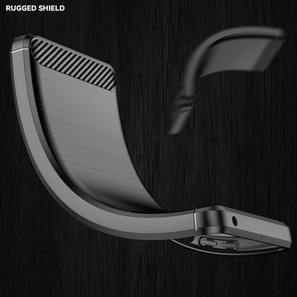 For Sony Xperia XA2 Brushed Texture Carbon Fiber Shockproof TPU Protective Back Case