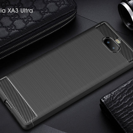 Brushed Texture Carbon Fiber Soft TPU Case for Sony Xperia 10 Plus, For Sony Xperia 10 Plus, Sony Xperia 10 Plus