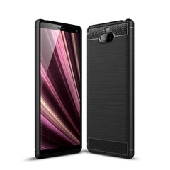 Brushed Texture Carbon Fiber Soft TPU Case for Sony Xperia 10 Plus, Sony Xperia 10 Plus, For Sony Xperia 10 Plus