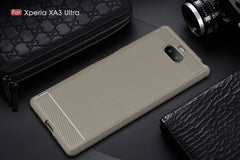 Brushed Texture Carbon Fiber Soft TPU Case for Sony Xperia 10 Plus, Sony Xperia 10 Plus, For Sony Xperia 10 Plus