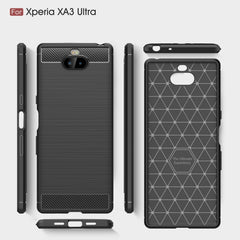 Brushed Texture Carbon Fiber Soft TPU Case for Sony Xperia 10 Plus, Sony Xperia 10 Plus, For Sony Xperia 10 Plus