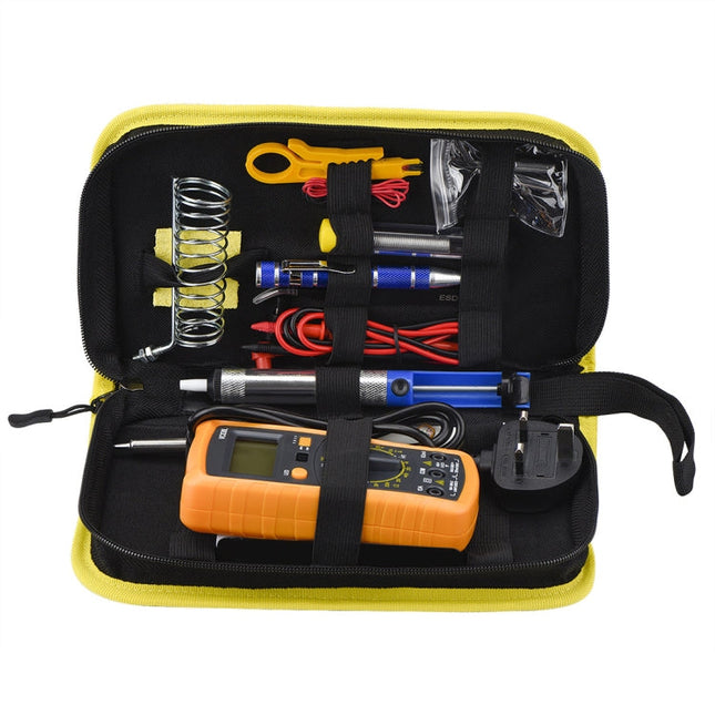 15 in 1 50Hz 60W Electric Iron Set Kit with Multimeter, Random Color Delivery, Multimeter