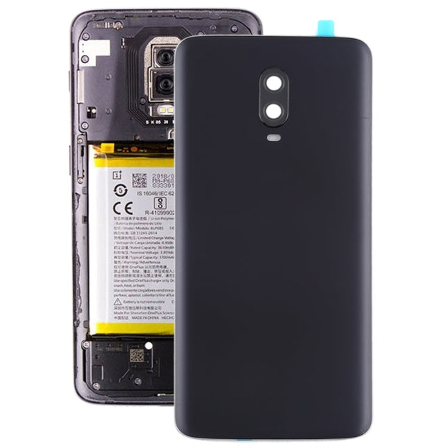 For OnePlus 6T Original Battery Back Cover with Camera Lens Frame, For OnePlus 6T,Original (Frosted Black ), For OnePlus 6T,Original (Jet Black)