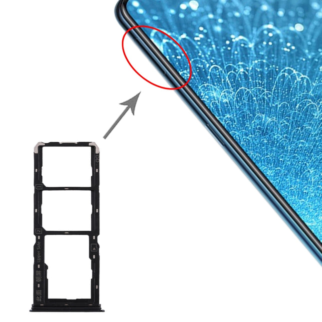 For Vivo S1 SIM Card Tray + SIM Card Tray + Micro SD Card Tray