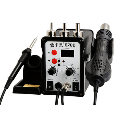 Kaisi 878D 2 In 1 LCD Digital Display Heat Gun Soldering Station 700W for BGA Rework Solder Station Hot Air Gun Welder Equipment, US Plug, Kaisi 878D US Plug, Kaisi 878D EU Plug
