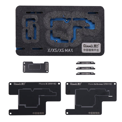 Qianli BGA Reballing Stencil Platform for iPhone X / XS / XS Max, For iPhone X / XS / XS Max