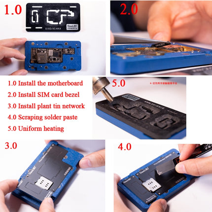 Qianli BGA Reballing Stencil Platform for iPhone X / XS / XS Max, For iPhone X / XS / XS Max