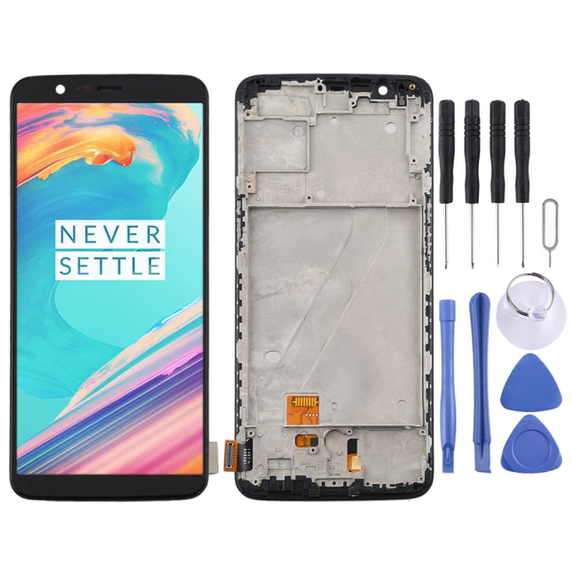 For OnePlus 5T A5010 TFT Material LCD Screen and Digitizer Full Assembly with Frame, For OnePlus 5T