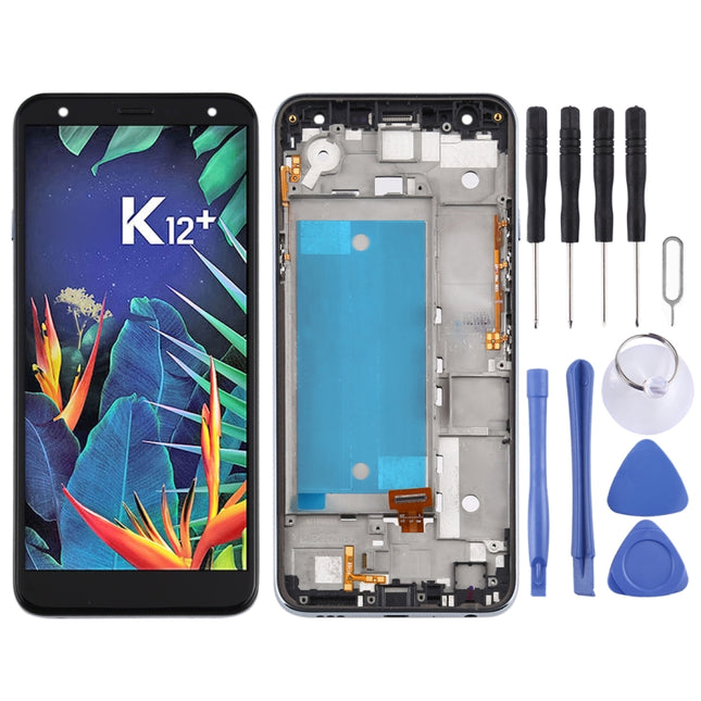 LCD Screen and Digitizer Full Assembly with Frame for LG K40 LMX420 / X4 2019 / K12 Plus,Single SIM, For LG K40(Single SIM)
