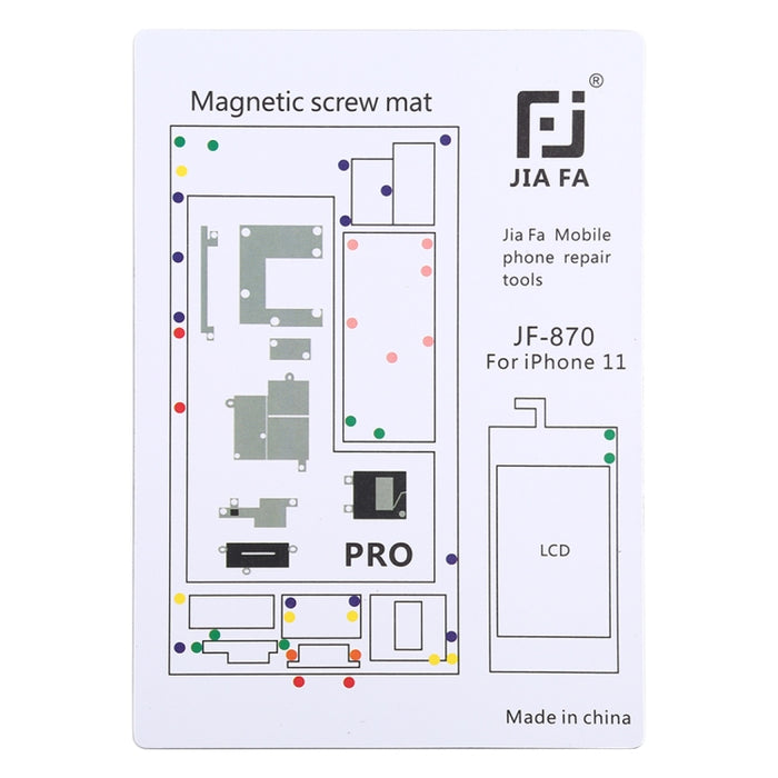 JIAFA JF-870 Magnetic Pad Screw Board for iPhone 11 Pro, For 11 Pro