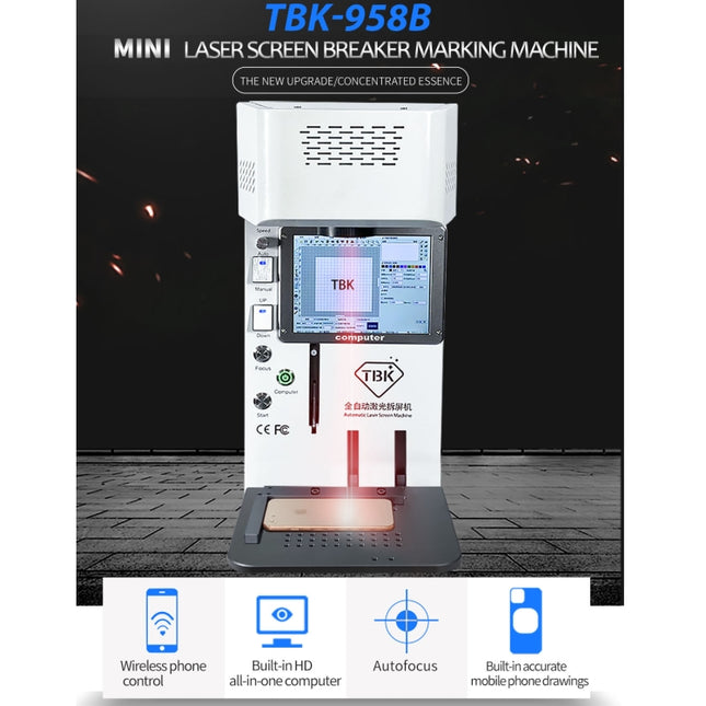 TBK958B Automatic Mini Laser Marking Screen Separater Repair Machine, TBK-958B
