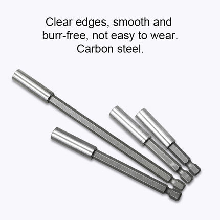 3 in 1 1/4 Electric Batch Head High Magnetism Connecting Rod Pistol Drill Extension Rod Sleeve Fast Turning Joint, Length: 60/100/150mm, 60/100/150mm Joint