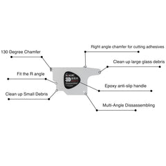 10 PCS QIANLI 3D Ultra Thin Pry Spudger Screen Disassembling Card