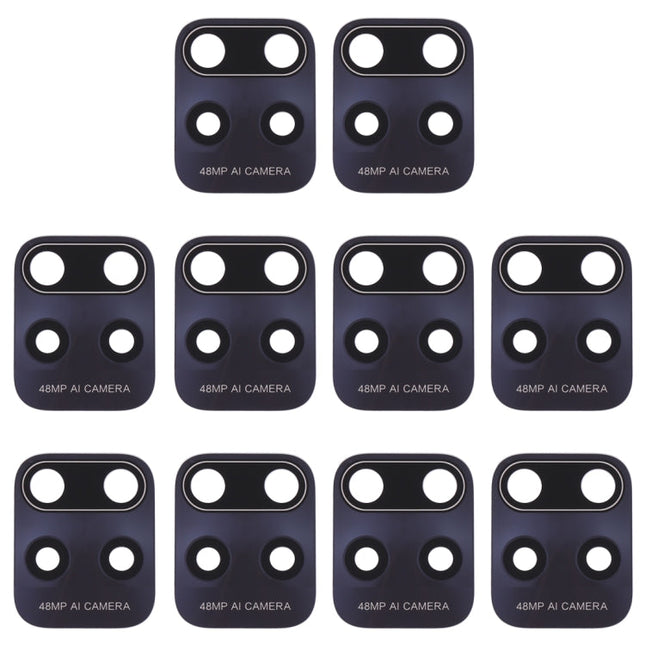 10 PCS Back Camera Lens for Xiaomi Redmi 10X 5G/Redmi 10X Pro 5G, For Xiaomi Redmi 10X 5G