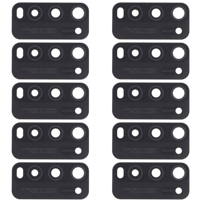 For Vivo Y50 1935, V1965A / Vivo Y30 1938 10pcs Back Camera Lens, For Vivo Y50
