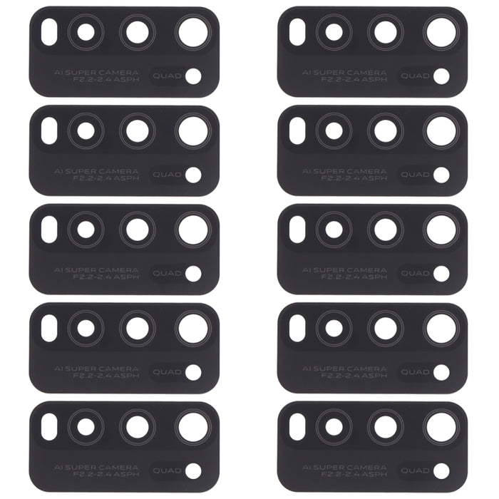 For Vivo Y50 1935, V1965A / Vivo Y30 1938 10pcs Back Camera Lens, For Vivo Y50