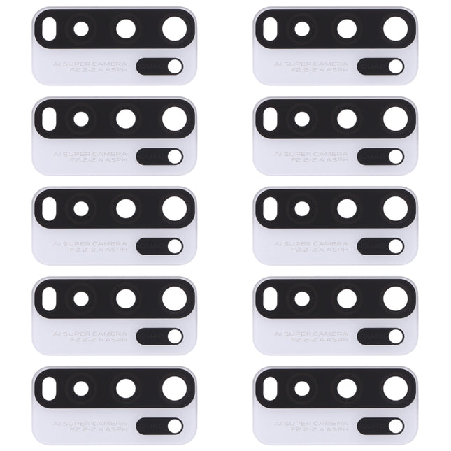 For Vivo Y50 1935, V1965A / Vivo Y30 1938 10pcs Back Camera Lens, For Vivo Y50