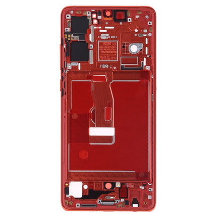 Front Housing LCD Frame Bezel Plate with Side Keys for Huawei P30, For Huawei P30 (Orange), For Huawei P30 (Baby Blue)
